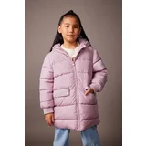 Defacto Girls' Water Repellent Hooded Coat