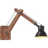 The Living Store Stenska industrijska svetilka črna okrogla E27 - Stenska Svetilka, (21383509) Cene