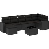  The Living Store Vrtna sedežna garnitura 8-delna z blazinami črn poli ratan - Vrtna Sedežna Garniture, (21461699) | Shoptok.si