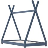 Furnova Otroški posteljni okvir siv iz trdne borovine 80x160 cm, (21938551) | Shoptok.si