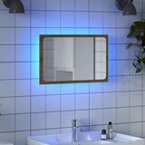vidaXL Kupaonsko ogledalo s LED svjetlom boja hrasta 60x8,5x38 cm | shoptok.hr