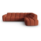 Micadoni Home opečnato oranžna kotna sedežna garnitura lisa | Shoptok.si