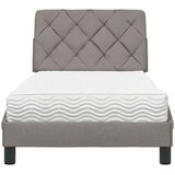 Krevet s madracem smeđesivi 90x200 cm od tkanine | Eponuda.com