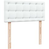 vidaXL Box spring postelja z vzmetnico bela 90x200 cm umetno usnje | Shoptok.si