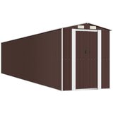  Vrtno spremište tamnosmeđe 192x1021x223 cm pocinčani čelik | shoptok.hr