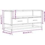 TV ormarić boja hrasta sonome 80x34,5x40 cm konstruirano | shoptok.hr