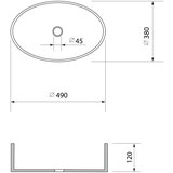 Sapho Crni stakleni umivaonik 49x38 cm Nobal – | shoptok.hr
