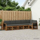  Set vanjskih sofa 6 kom. Prirodna i antracit Poliester | shoptok.hr