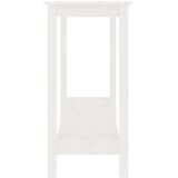  Konzolni stol bijeli 110 x 40 x 80 cm od masivne borovine | shoptok.hr