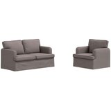  Set sofe 2 pcs Sivo-smeđa 144 x 80 x 85 cm tkanina | shoptok.hr