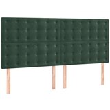  Okvir za krevet s uzglavljem tamnozeleni 160x200 cm baršunasti | shoptok.hr