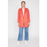 Koton Women's Red Suede-Look Trench Coat Cene