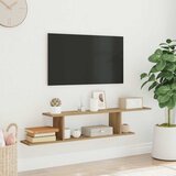  Zidna TV polica boja hrasta 125 x 18 x 23 cm konstruirano drvo | shoptok.hr