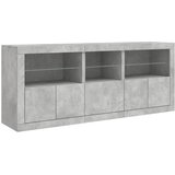  Komoda s LED svjetlima siva boja betona 162 x 37 x 67 cm | shoptok.hr