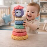  Senzorna igračka piramida s raznim uzorcima sa 8 slagalica | Shoptok.si