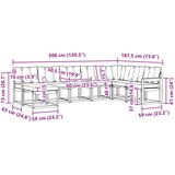  Set vanjskih sofa 8 pcs Bijela i bež | shoptok.hr