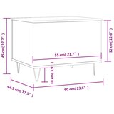 vidaXL Stolić za kavu bijeli 60 x 44 5 x 45 cm od konstruiranog drva | shoptok.hr