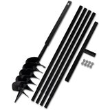 vidaXL Jeklen spiralni vrtalni sveder za zemljo z ročajem 150 mm s 5 m pod., (21366919) Cene
