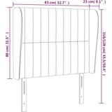  Uzglavlje s ušima svjetlosivo 83 x 23 x 118/128 cm baršunasto | shoptok.hr