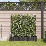 vidaXL Vrtni sadilnik Črn Plastika 120 x 40 x 126 cm Sadilniki Cene