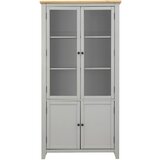 MID.YOU VITRINA, furnirano, masivno hrast, bor siva, prozorno, naravne barve | Shoptok.si