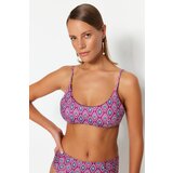 Trendyol Bikini Top - Burgundy - Animal print | Shoptok.si