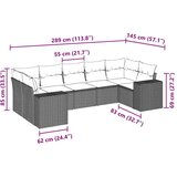  7-dijelni set vrtnih sofa svjetlosivi od poliratana | shoptok.hr