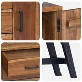 TV stojalo s predalom Naravna 110 x 30 x 75 cm Trden tikov les, (5000112805) | Shoptok.si