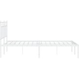  Metalni okvir za krevet s uzglavljem bijeli 135x190 cm | shoptok.hr