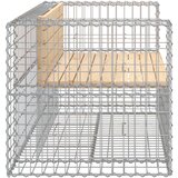  Klupa s gabionskim dizajnom 143x71x65 5 cm od borovine | shoptok.hr