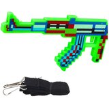 Pixel puška z orožjem svetlobe zvoki laser zelena 45 cm | Shoptok.si