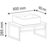 MID.YOU kombiniran umivalnik bitila 60, bela, črna | Shoptok.si