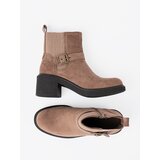 Shelvt Stylish beige ankle boots with a stable heel | Shoptok.si