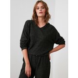 Trendyol Black Women's Loose Hooded T-Shirt - Women's | Shoptok.si