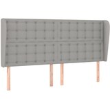  Uzglavlje s ušima svjetlosivo 183x23x118/128 cm od tkanine | shoptok.hr