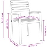  Set za blagovanje od 5 dijelova čvrsto drvo akacije i metal | shoptok.hr