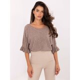 Italy Moda Sweater-IT-SW-99244.65-dark beige Cene