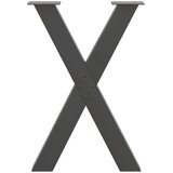 vidaXL Noge za jedilno mizo X-oblika 2 kosa antracit 50x(72-73) cm | Shoptok.si