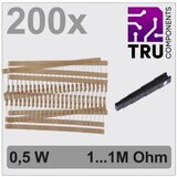 TRU COMPONENTS TC-12888484 T22P104 komplet ugljenoslojnih otpora aksijalno ožičen 0.5 W 5 % 200 St. | Eponuda.ba