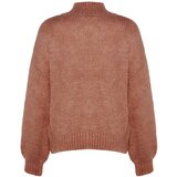 Trendyol Dusty Rose Soft Texture Thick Crew Neck Knitwear Sweater | shoptok.hr