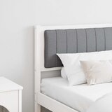 vidaXL Tapecirano vzglavje Bela 180 cm Masivna borovina in tkanina | Shoptok.si