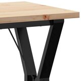 vidaXL Blagovaonski stol Y-oblika 50x50x75 5 cm od borovine i željeza | shoptok.hr