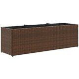 Furnova Vrtno cvetlično korito s 3 lonci rjava 105x30x32 cm poli ratan, (22014428) | Shoptok.si