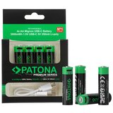 Patona SET 4x baterije AA/LR6 Li-Pol 2000mAh 1,5Vs sa USB-C punjenjem | Eponuda.com