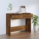 Maison Chic konzolna miza - miza ob steni dimljeni hrast 90x36x75 cm konstruiran les, (21786397) | Shoptok.si