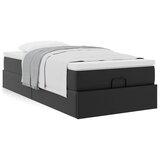  Otomanski okvir kreveta s madracem crni 90x200 cm umjetna koža | shoptok.hr