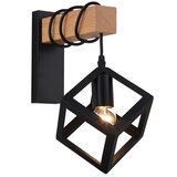 Vidik 21282 ZIDNA SVJETILJKA KOCKA S DRVENIM POSTOLJEM | shoptok.hr