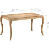  Blagovaonski stol od masivnog drva manga 135 x 75 x 76 cm | shoptok.hr