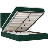  Ottoman krevet s madracima i LED diodama tamnozeleni 140x190 cm baršun | Eponuda.com