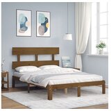  Posteljni okvir z vzglavjem meo rjav 140x200 cm trles | Shoptok.si